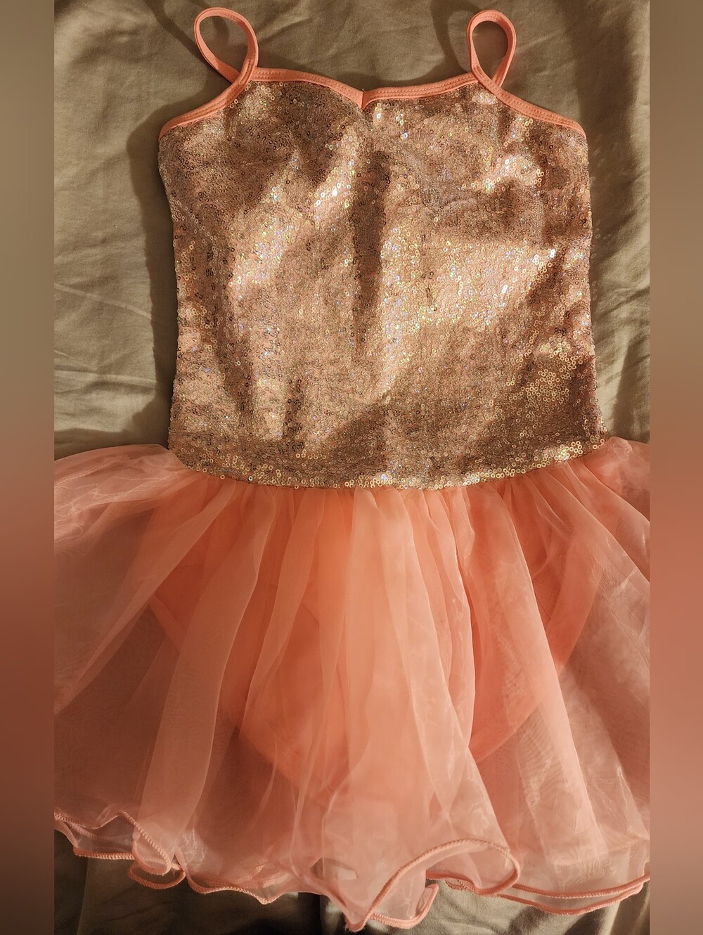 Girls Pink Sequin Tutu Costume Dress